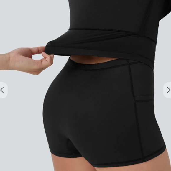 NWT Halara Softlyzero QuickDry Zip Corset Backless 2‑in‑1 Mini Active Dress - Picture 2 of 8